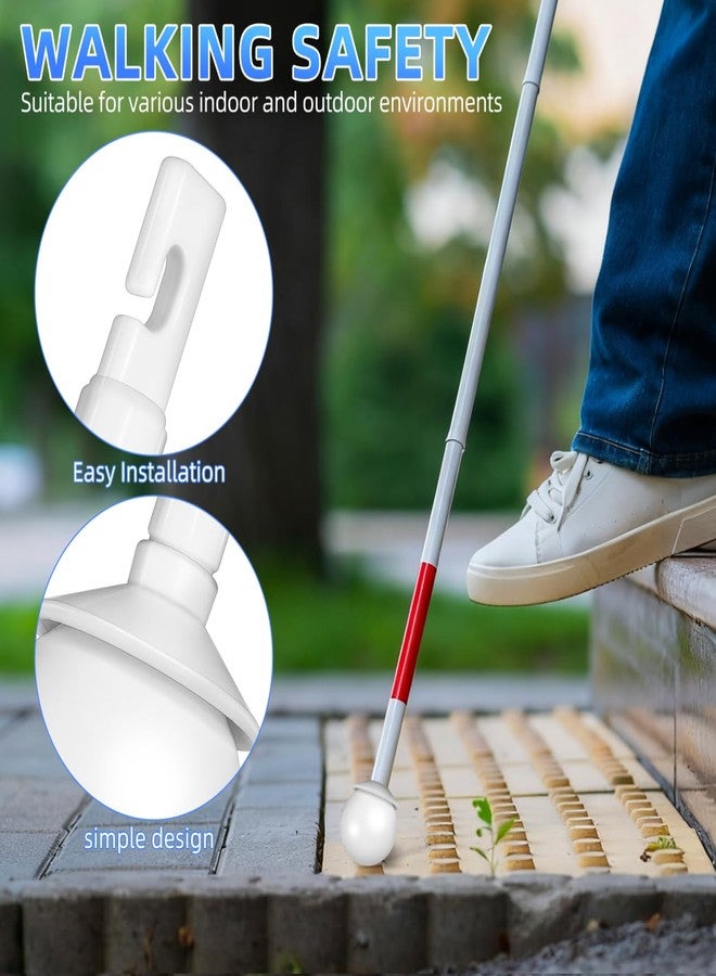 Healeved Hook Type Rolling Cane Tip Replacement for Blind Cane Handles 2.95X1.37X1.37 Inch Walking Enhances Safety and Stability for Indoor and Outdoor Use - Image 3