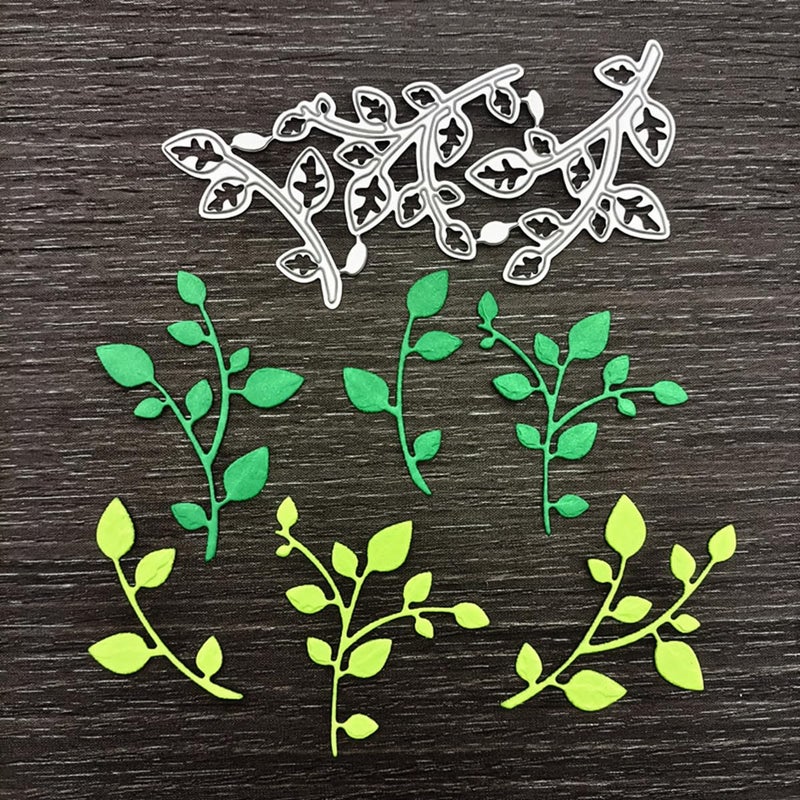 Leaf Metal Cutting Dies Stencils Plants Leaves Embossing Metal Die Cuts Template Molds for Card Making Paper Scrapbooking Album Crafts Thanksgiving Christmas Birthday Card Dcor