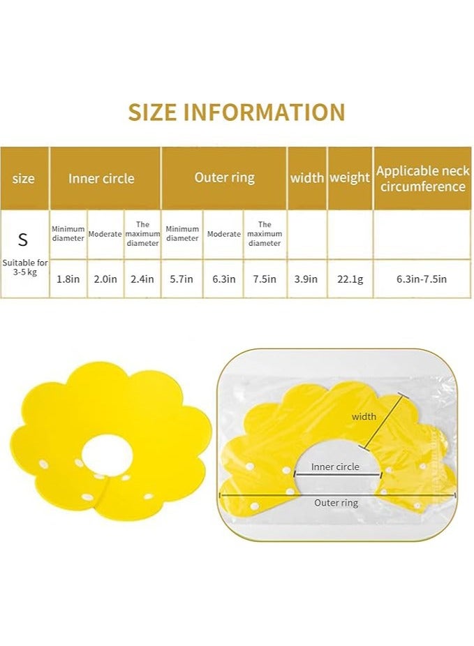 Adjustable Cat Recovery Collar - Cute Flower Neck Cat Cones After Surgery, Set of 2 Cat E Collar, Surgery Recovery Elizabethan Collars for Kitten and Cats S Size (2 pcs) - Image 2