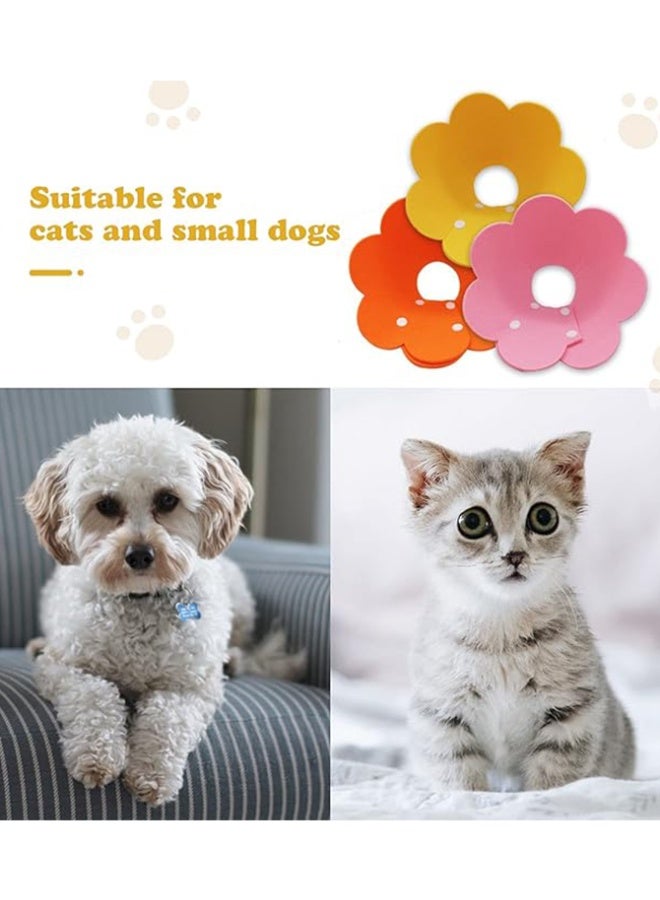 Adjustable Cat Recovery Collar - Cute Flower Neck Cat Cones After Surgery, Set of 2 Cat E Collar, Surgery Recovery Elizabethan Collars for Kitten and Cats S Size (2 pcs) - Image 3