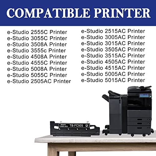 MANNERES TB-FC505 TBFC505 Waste Container 1 Pack - Compatible TBFC505 TBFC50 TB-FC50 Waste Toner Box Replacement for Toshiba e-Studio 2505AC 2515AC 2555C 3005A 3015AC 3055C 3505AC 3508A 3515AC 3555c Printers - Image 2