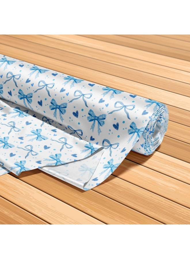 فيلاتو Ø¬Ù„Ø§Ø¨ÙŠØ© Ù…Ø®ÙˆÙŠØ± Ù…Ù† Ù‚Ù…Ø§Ø´ Ø­Ø±ÙŠØ± Ø§Ù„Ù„ÙŠÙ„ Ø¹Ø±Ø§Ù…Ù†ÙŠ Ø¨Ø§Ù„ÙŠØ§Ø±Ø¯Ø©ØŒ Ø£Ø²Ø±Ù‚ Ø³Ù…Ø§ÙˆÙŠØŒ Ø£Ø¨ÙŠØ¶ØŒ Ù�ÙŠÙˆÙ†ÙƒØ§ØªØŒ Ù†Ù‚Ø´Ø© Ù‚Ù„ÙˆØ¨ØŒ Ø®ÙŠØ§Ø·Ø©ØŒ Ø¹Ø±Ø¶ 58 Ø¨ÙˆØµØ© - Image 5