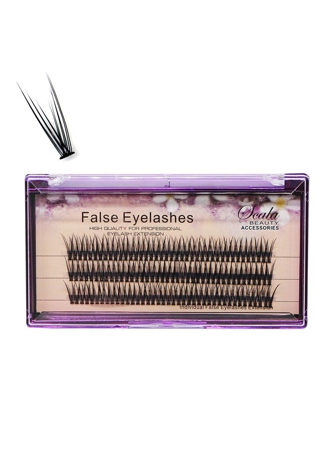 Bodermincer Scala 120Ppcs Fish Tail False Lashes 0.07 Thickness 20 Roots Hair C curl Eyelash Extension Strip False Eyelashes Makeup Individual Lashes (14mm)  - Image 2