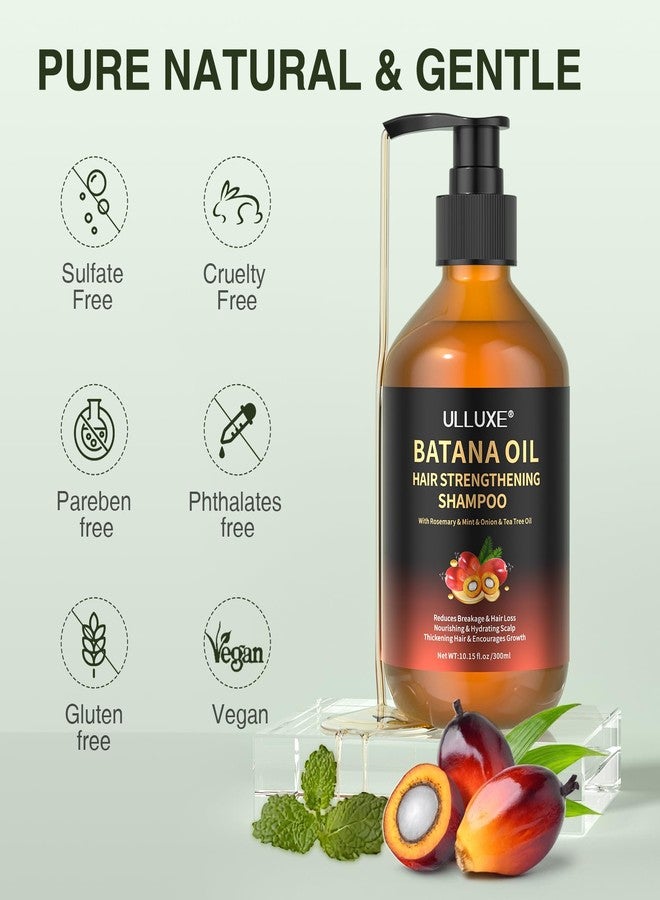 ulluxe Batana Oil Hair Growth Shampoo, Strengthening Regrowth Shampoo for Men & Women with Thinning Hair & Hair Loss, Infused Rosemary, Mint Oil Nourishes Scalp, Sulfate Free for All Hair Types, 10.15 fl.oz - Image 5