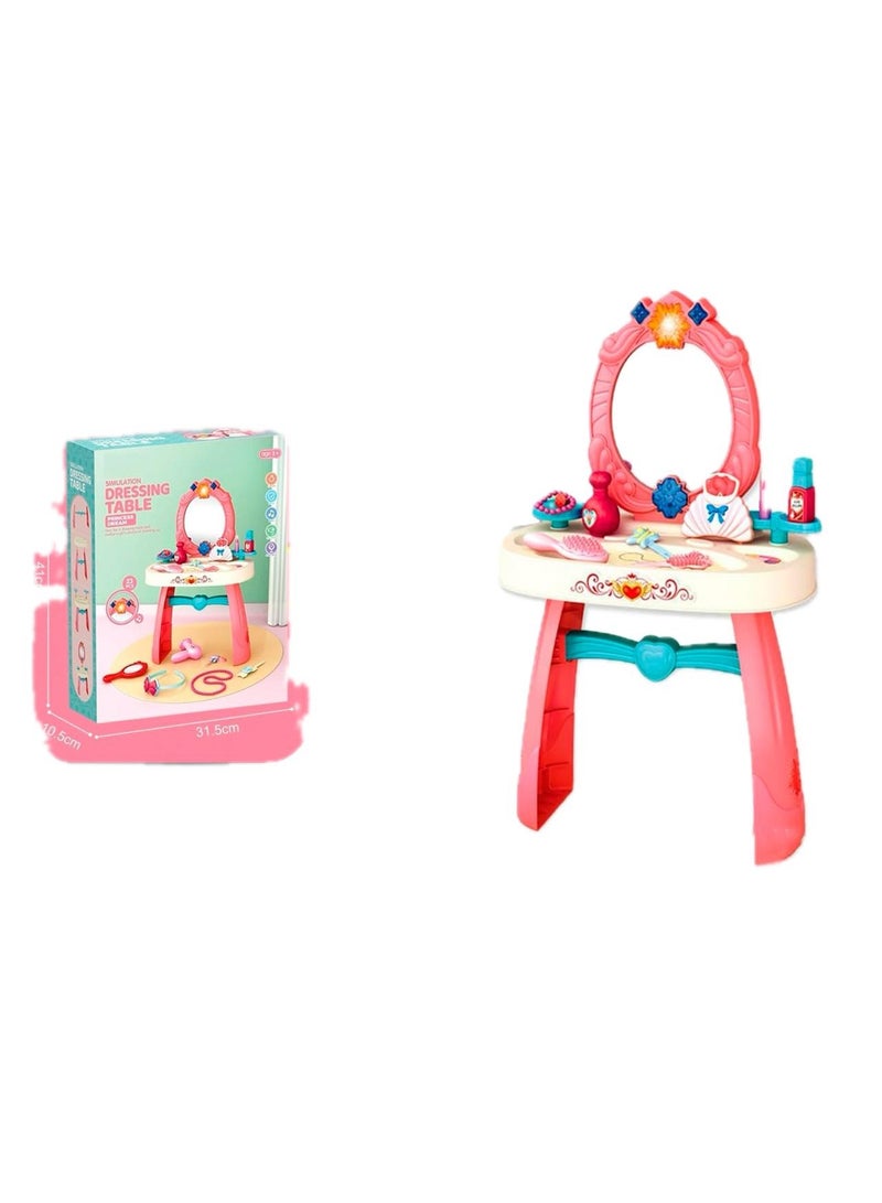 Dressing table with mirror 2 in 1 for girls with makeup