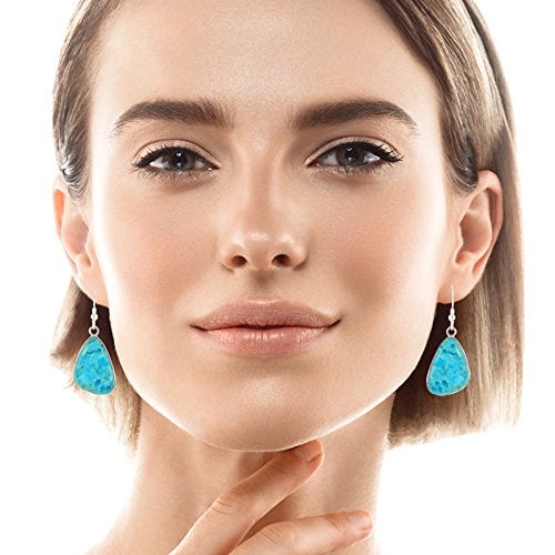 Turquoise Network Turquoise Earrings Sterling Silver 925 & Genuine Gemstones (Turquoise) - Image 2