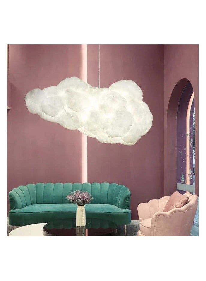 FAMI LIGHTS Campus of Interiors Modern Ceiling Hanging Light Creative Cloud Shaped | Floating Cloud Hanging Ceiling Pendant Lights Cotton Chandeliers for Living Rooms Restaurant Bar Kindergarten size 50 cm - Image 2
