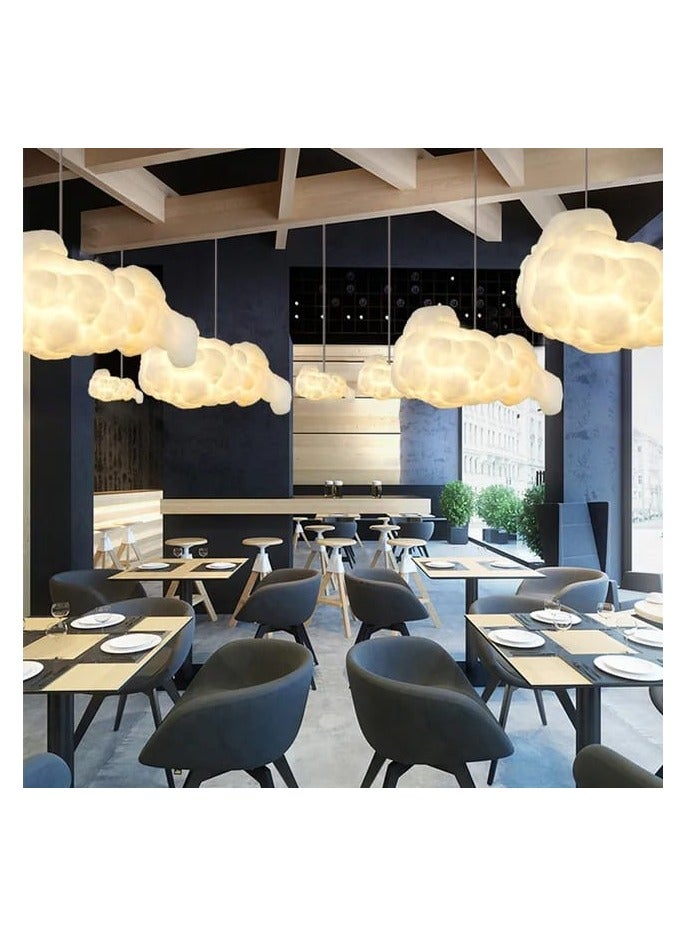 FAMI LIGHTS Campus of Interiors Modern Ceiling Hanging Light Creative Cloud Shaped | Floating Cloud Hanging Ceiling Pendant Lights Cotton Chandeliers for Living Rooms Restaurant Bar Kindergarten size 50 cm - Image 4