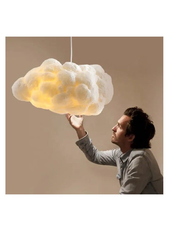 FAMI LIGHTS Campus of Interiors Modern Ceiling Hanging Light Creative Cloud Shaped | Floating Cloud Hanging Ceiling Pendant Lights Cotton Chandeliers for Living Rooms Restaurant Bar Kindergarten size 50 cm - Image 5