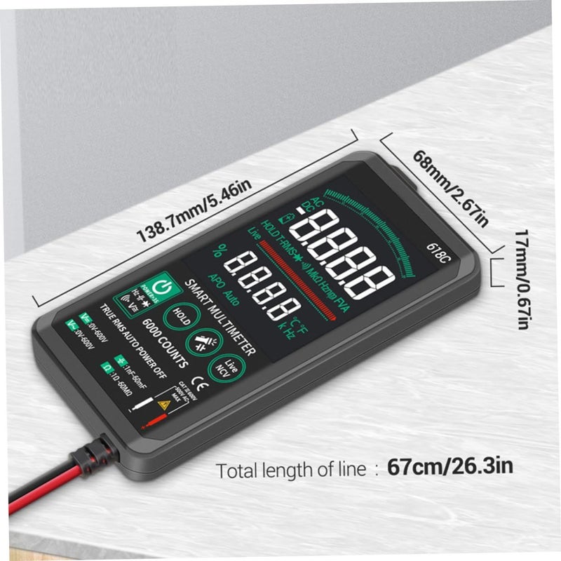 Digital Multimeter with Color Touch Screen True Capacitor Tester Auto Manual Recognition - Image 3