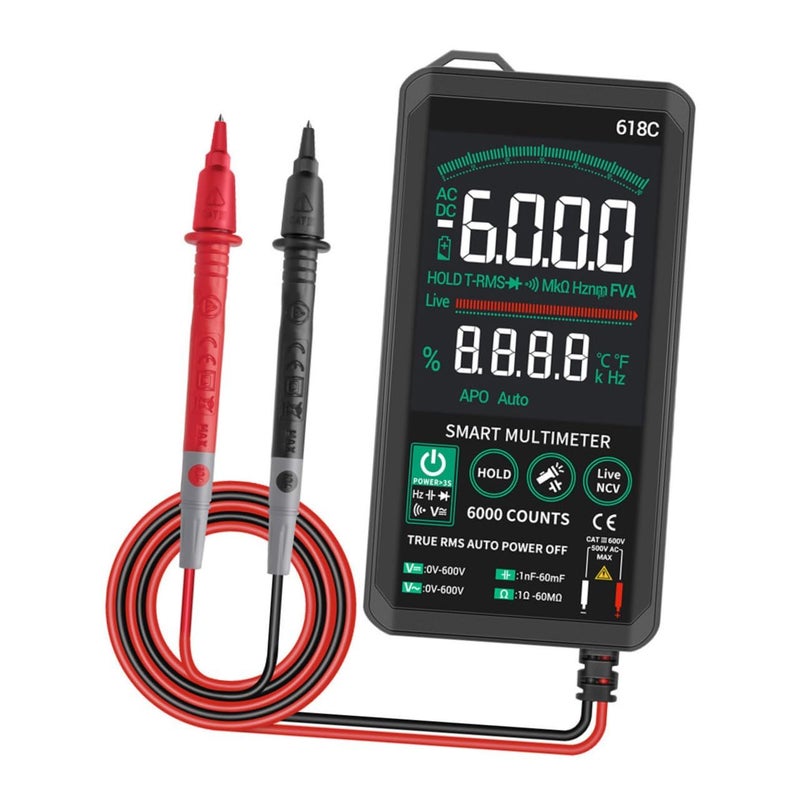 Digital Multimeter with Color Touch Screen True Capacitor Tester Auto Manual Recognition - Image 2