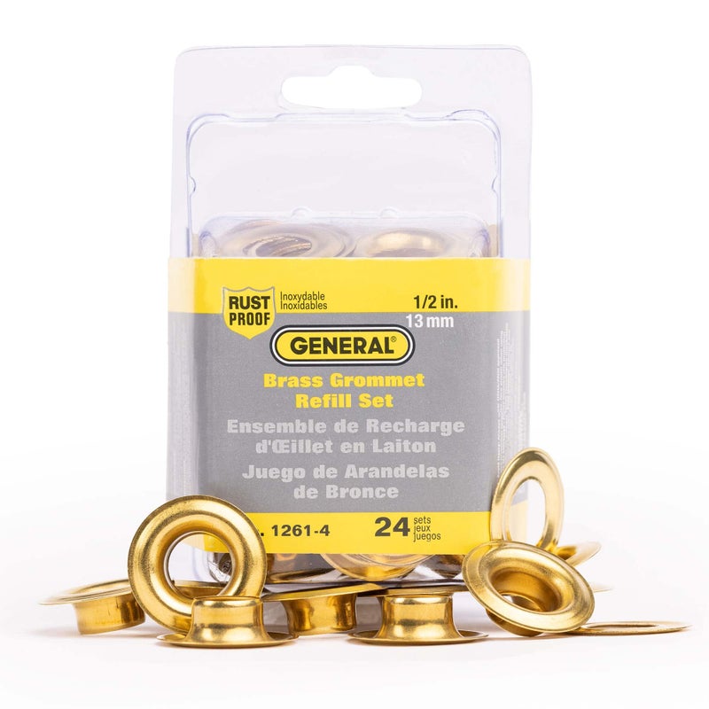 General Tools 1261-4 1/2-Inch Grommet Refill, 24 Sets - Image 1