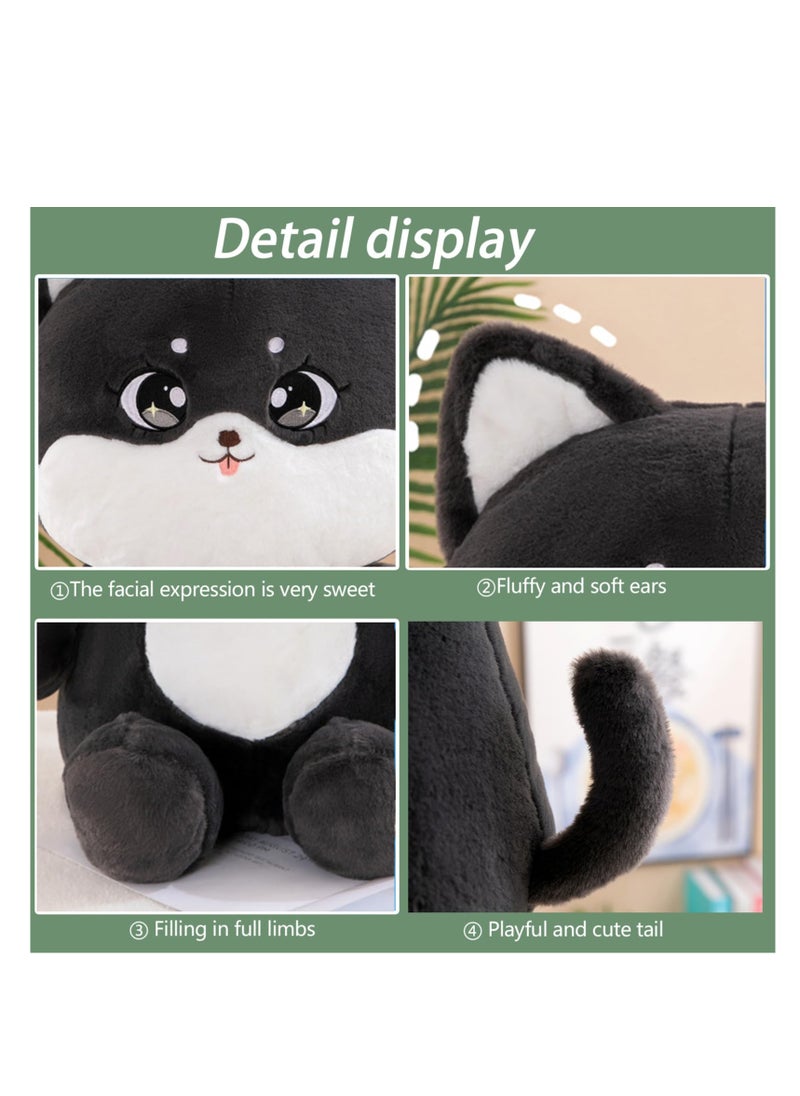 SYOSI Black Cat Plush, Lovely Cat Stuffed Animal Cat Plushie Pillow for Hugging Plush Squishy Pillow Toy for Kids (9.8")  - Image 2