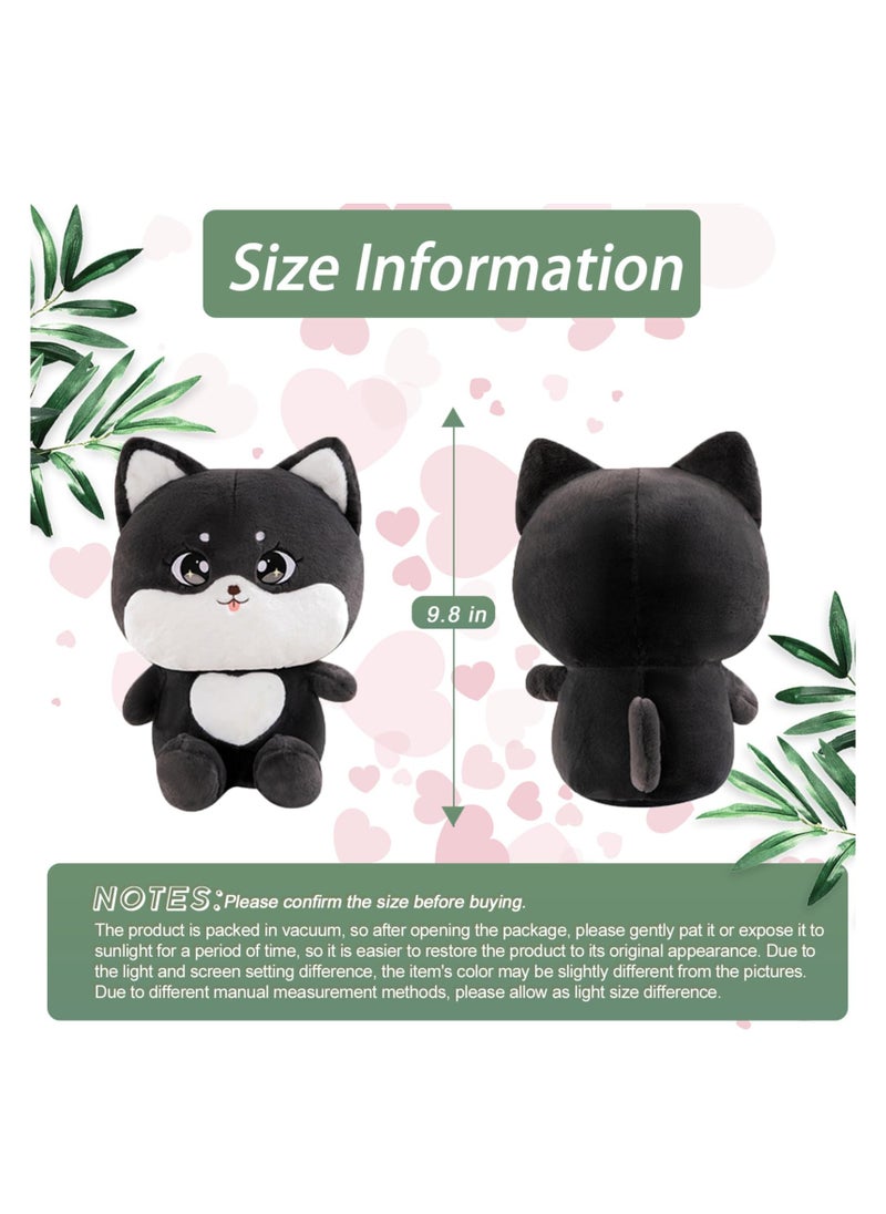 SYOSI Black Cat Plush, Lovely Cat Stuffed Animal Cat Plushie Pillow for Hugging Plush Squishy Pillow Toy for Kids (9.8")  - Image 5