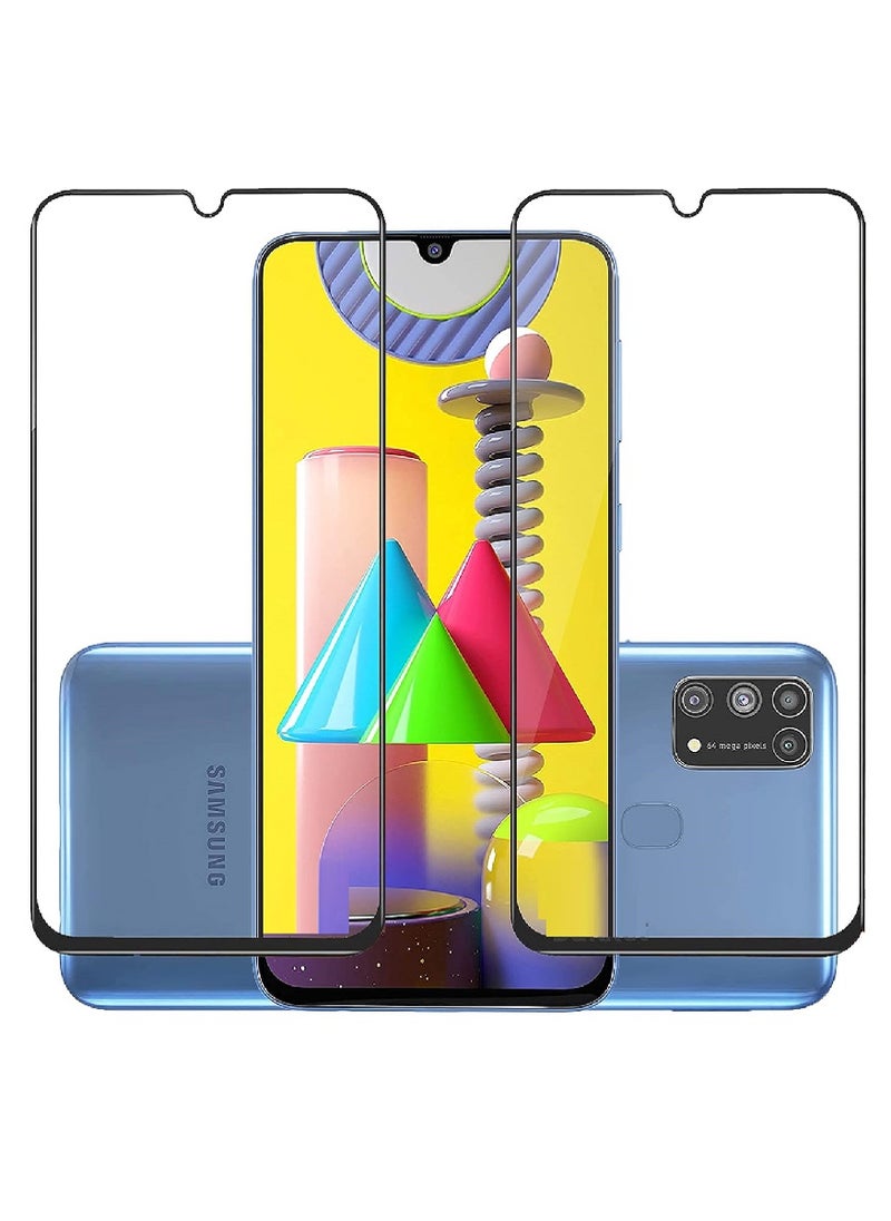 Super 2 Pieces Tempered Glass Screen Protector 5D Designed For Samsung Galaxy M31 Prime Full Glue Edge to Edge Full Screen Coverage And Bubble Free - Image 1