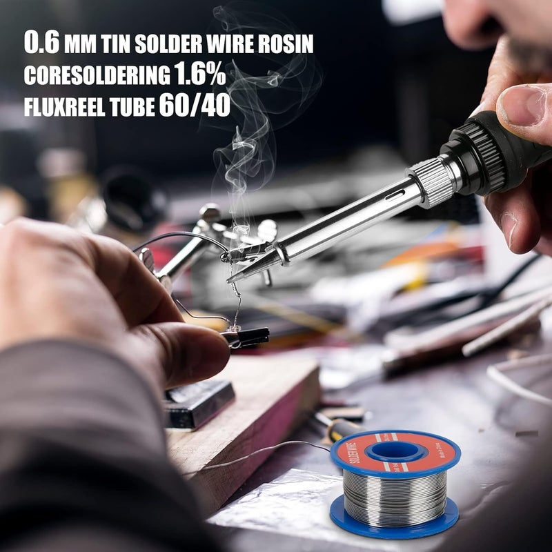 Q-MING Soldering Iron Kit, 60W Soldering Iron with 5pc Interchangeable Tips, 10-in-1 Adjustable Temperature Solder Welding Tools, Fast Heating, Electronic Repair, 110V - Image 3