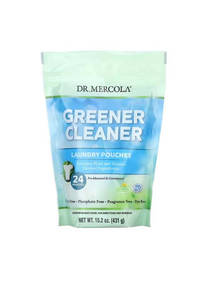 Dr. Mercola Greener Cleaner Laundry Pouches Fragrance Free 24 Pouches 15.2 oz 431 g  - Image 1
