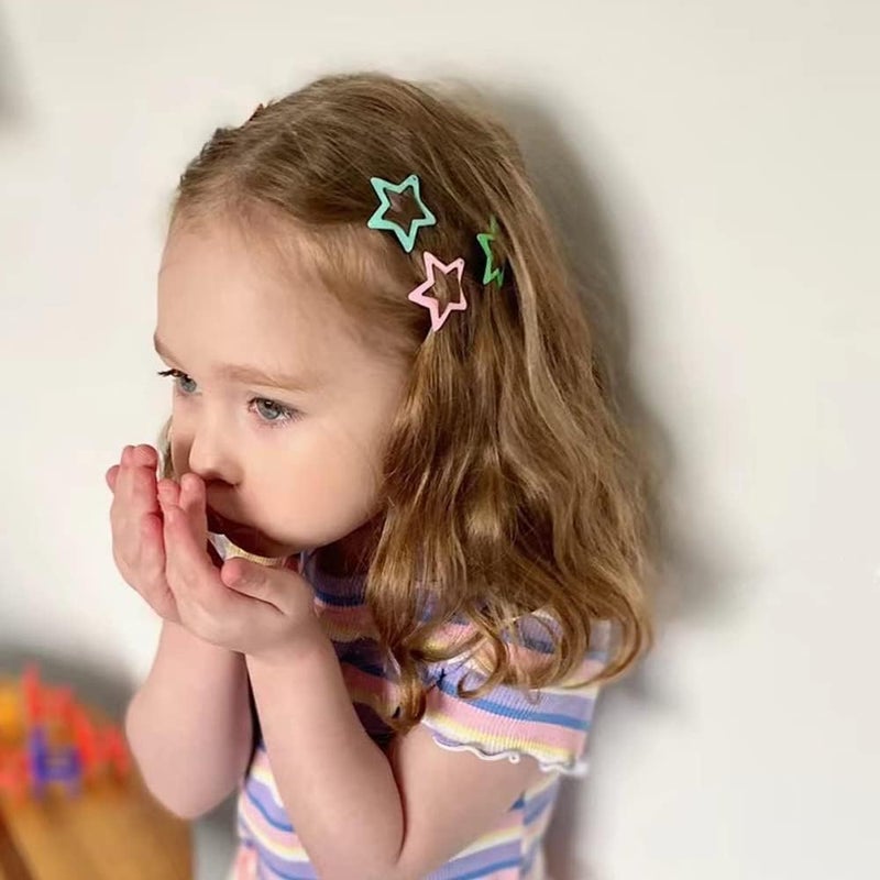 YHRY 30 Pack Star Snap Hair Clips, Non-slip Metal Hair Barrettes, Kawaii Hair Clips, Toddlers Cute Hairpins, Durable Lovely Hair Accessories, Gifts for Women Girls Kids Teens - Image 5