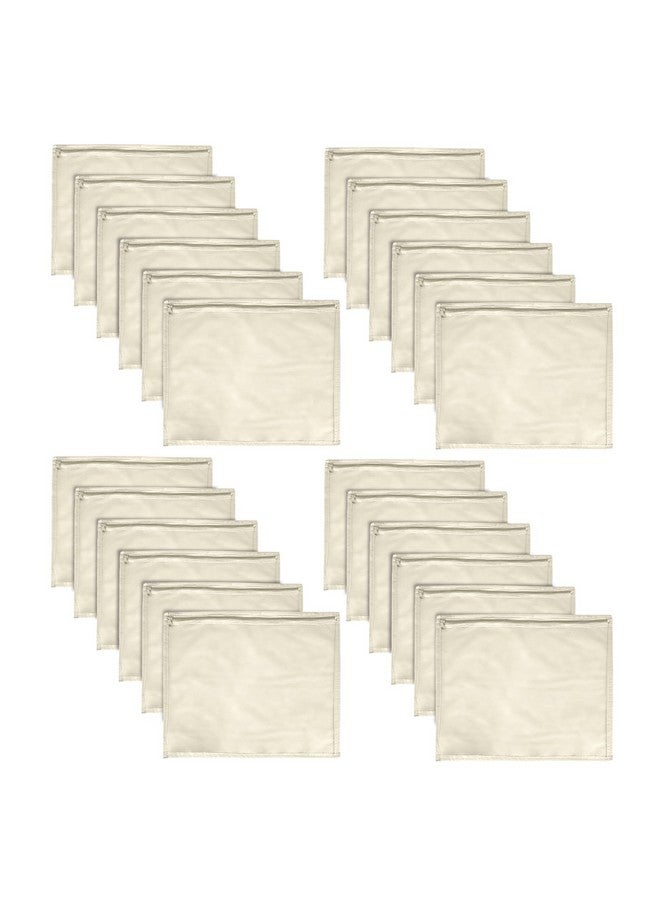 Kuber Industries Saree Cover | Clothes Storage Bag | Single Packing Saree with Zip Closure | Wardrobe Organizer | Cloth Stoarge Organizer | Plain Saree Cover | Pack of 24 | Cream - Image 1