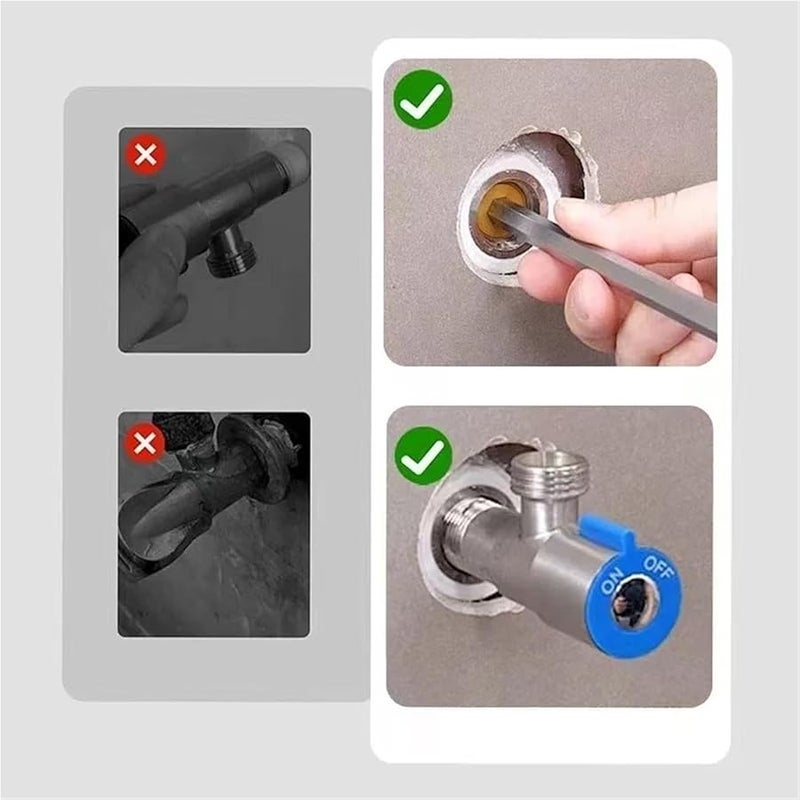 4 نقطة صمام زاوية إيقاف المياه المضاد للتسرب لأنظمة خطوط الأنابيب والحنفيات اللون A2 - Image 3