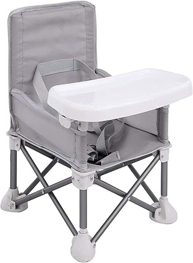 VBM Baby Chair Booster Seat Portable Baby Seat Children's Chair Compact Folding Booster High Chair with Straps for Indoor and Outdoor Use Ideal for Camping Beach Lawn (baby chair folding with Tray for Baby) - Image 1