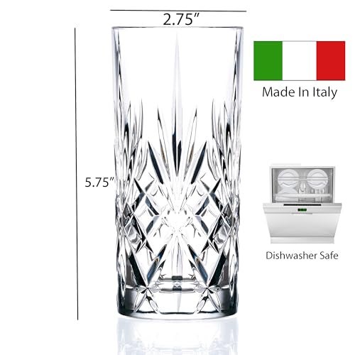 Lorren Home Trends Melodia Crystal HighBall set of 6 - Image 3