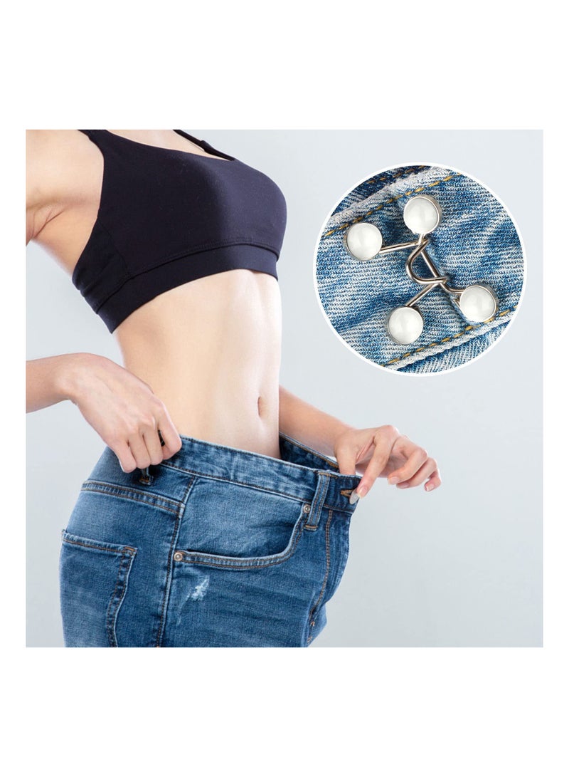 Adjustable Detachable Jeans Button Replacement, Instant No-Sew Button Pins for Pant Waist Tightening, Includes Removable Screwdriver for Easy Fit Adjustment. - Image 1
