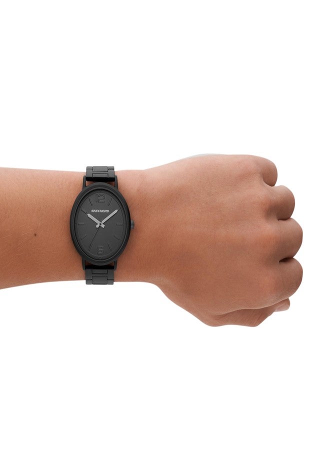 Skechers Men's Ardmore Quartz Three-Hand Watch, Color: Black (Model: SR5143), Ardmore Blackout, Men's Analog - Image 4