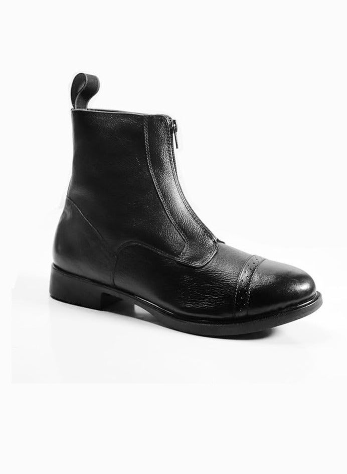 Mont Hawk Long Zipper Closure Retro Style Unisex Fashion Elegant Wear Long Outdoor Boots Women Shoes Mont Hawk Special Genuine Leather Boots  - Image 1