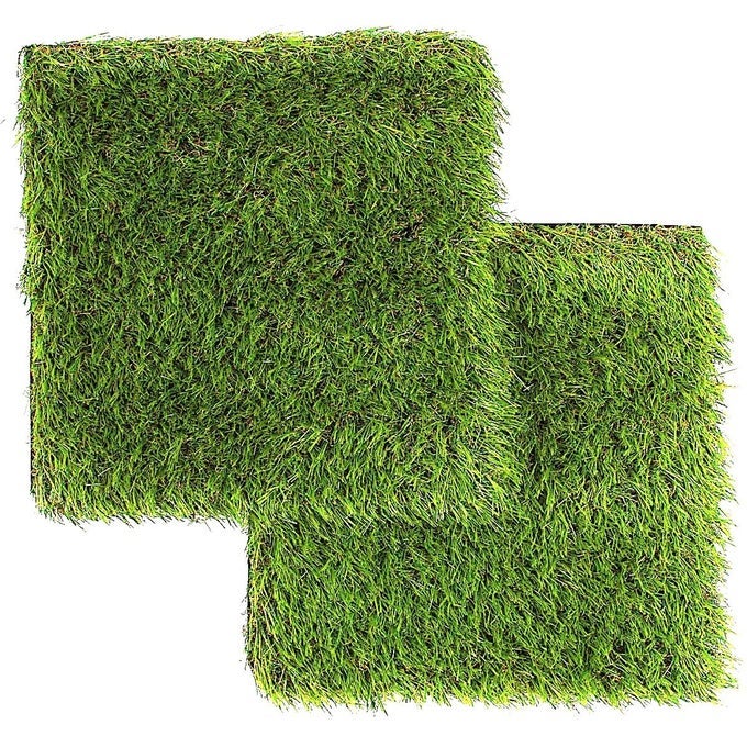 ARTIFICIAL GRASS SQUARE TILES 122 X 122 INCH 2 PACK