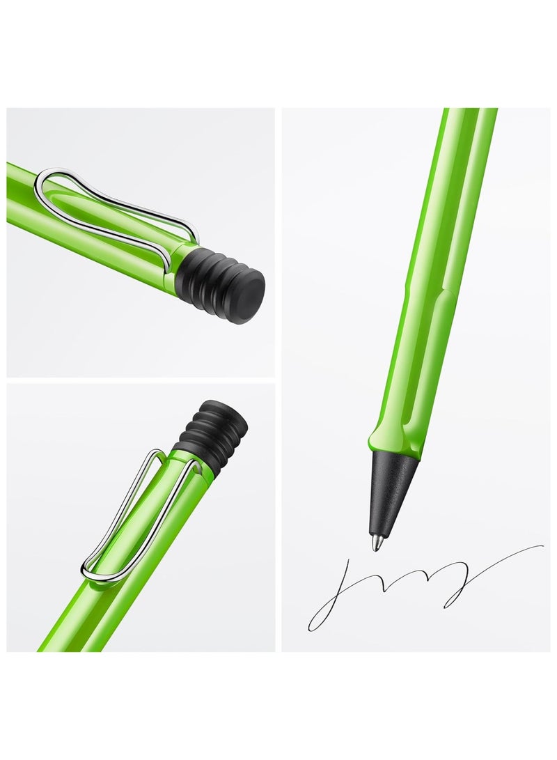 LAMY قلم حبر جاف سفاري طرف متوسط حبر أسود برميل أخضر - Image 2