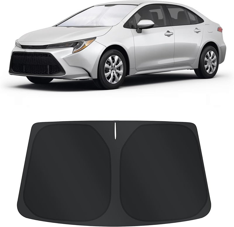 TINGLU - Sun Shade for Audi Q5 2018-2024, Windshield Sun Shade Accessories and Window Sunshade UV Protection Sun Shade Cover with Steering Wheel Storage Bag - Image 1
