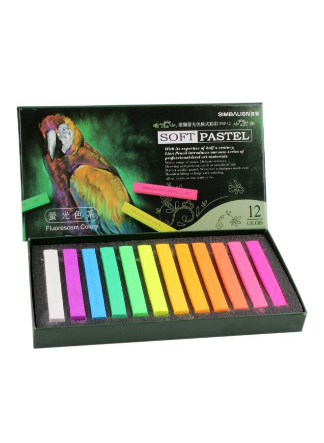 SOFT-PASTEL. Fluorescent 12 COLORS