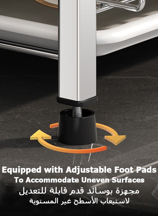 Jourvent Stainless Steel Dish Drying Rack - Double Tier with Drip Tray, Removable Cutting Board Holder & Utensil Storage, Efficient Drain System, Green Gold - Image 4