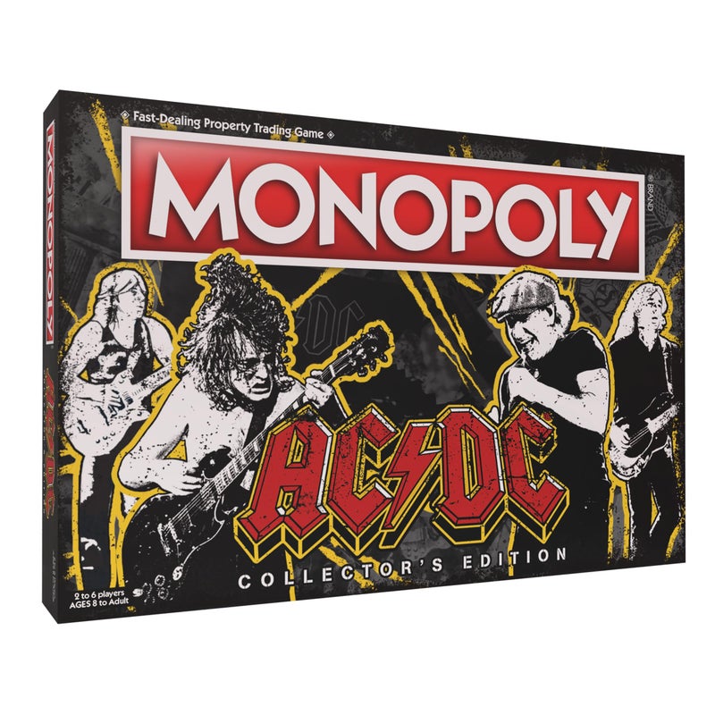 USAopoly MONOPOLY ACDC Play as Anguss Hat Dynamite Lightning Bolt more Includes Popular Albums and Locations ACDC Lane For Those About to Rock TNT and more Officially Licensed ACDC Collectible - Image 2