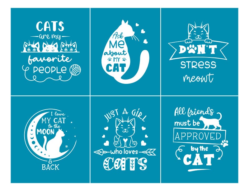 Thasungo Thasungo Silk Screen Stencils Cat Stencils SelfAdhesive Reusable Mesh Stencils for Painting on DIY Wood Signs TShirt Fabric Chalkboard Textile Pillow Mugs Home Decor
