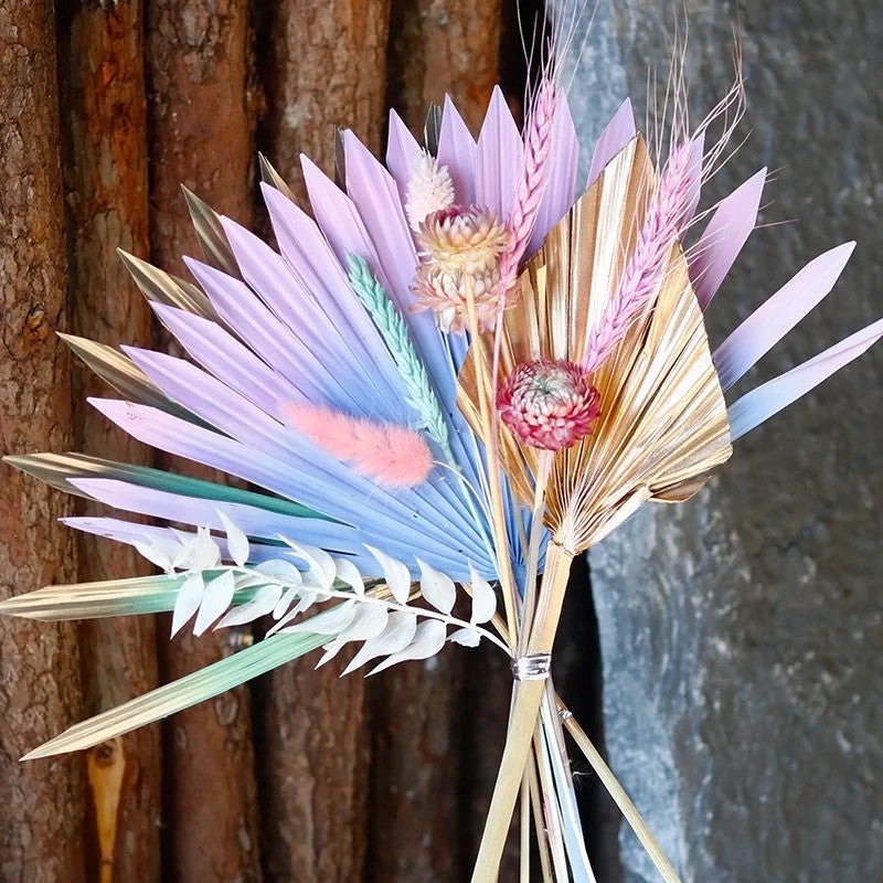 Bluejw Natural Dried Flowers Bouquet Set for Wedding Cake Decor - Mixed Pampas Grass Floral Arrangement for Christmas, Valentine's Day, & Bridal Showers - Image 3