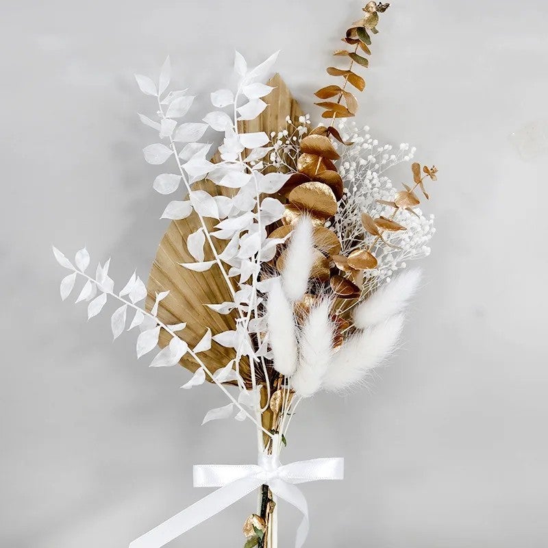 Bluejw Natural Dried Flowers Bouquet Set for Wedding Cake Decor - Mixed Pampas Grass Floral Arrangement for Christmas, Valentine's Day, & Bridal Showers - Image 5