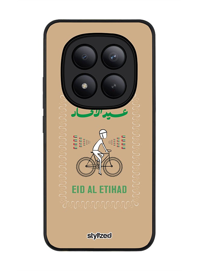 Stylizedd For Xiaomi Redmi Note 15 Pro+ / Poco M8 Pro Case,Slim fit Camera Protection, Shockproof Thin Phone cover  - Eid Al Etihad 53 National Day Poster Design Beige - Image 1