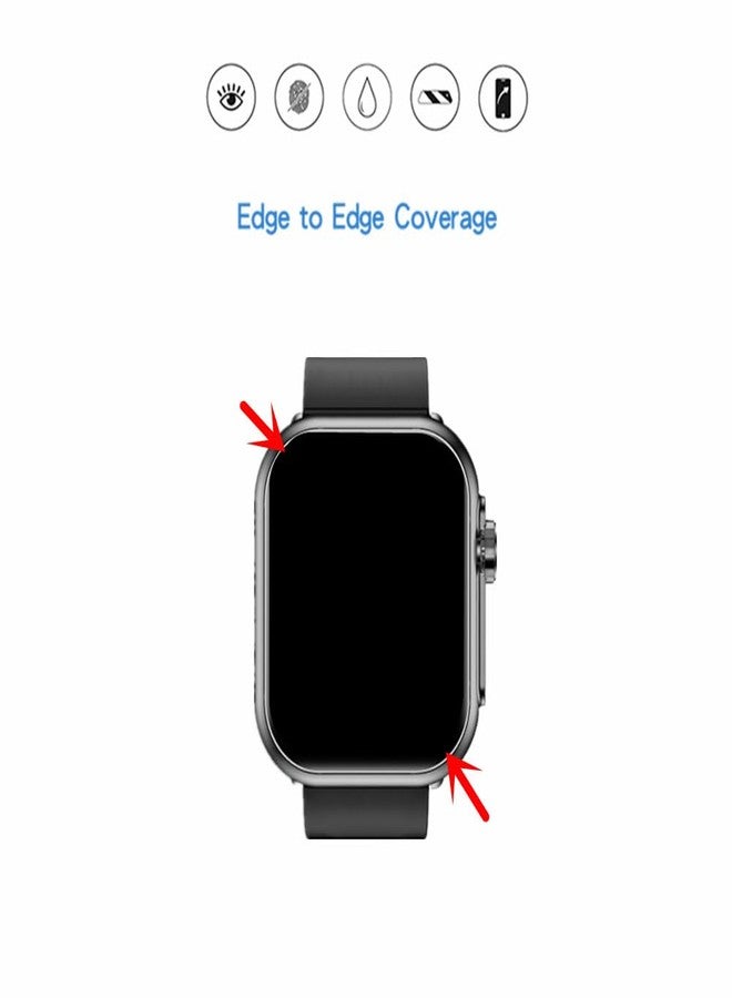 MIHENCE Screen Protector Compatible for Jacoosa K62 Smartwatch, 3D Full Screen Coverage PMMA Protective Film for K62 1.85'' Smart Watch (3 PCS) - Image 3