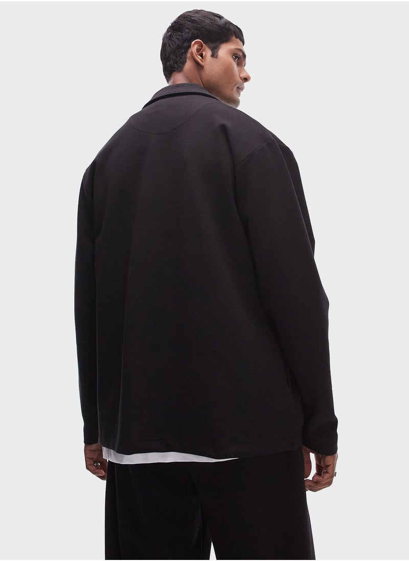 TOPMAN - Zip Through Dual Flap Pocket Shacket - Image 1