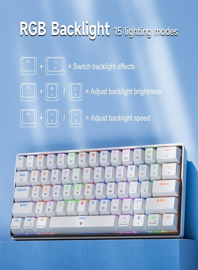 KEMOVE K61SE Gaming Mechanical Keyboard 60 Percent, Wired RGB Backlit N-Key Rollover Compact Mini 61 Keys Keyboard for PC Laptop, Red Switch - Image 4