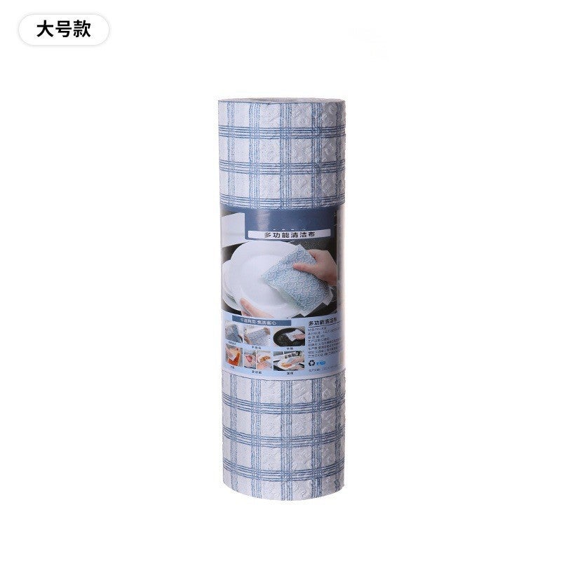 Generic Japanese Style Lazy Rag Wet and Dry Dual-Use Household Cleaning Kitchen Paper Special Paper Towel Household Disposable Dishwashing Cloth Plaid pattern