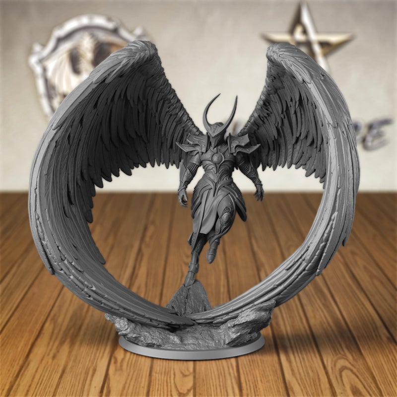 AUSPDICE Angel Fighter DND Miniatures for RPG Enthusiasts, 3D Printed War Gaming Plastic Figurine as Ideal Gift-S11 - Image 1