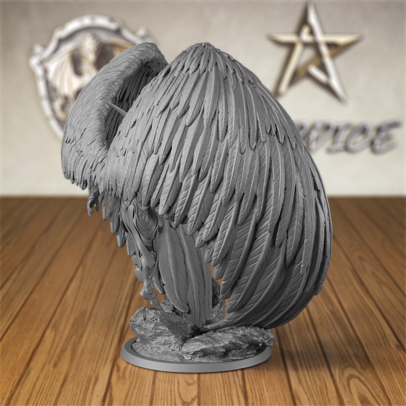 AUSPDICE Angel Fighter DND Miniatures for RPG Enthusiasts, 3D Printed War Gaming Plastic Figurine as Ideal Gift-S11 - Image 2