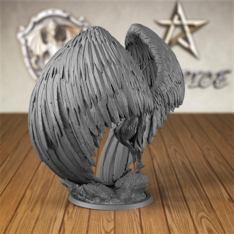 AUSPDICE Angel Fighter DND Miniatures for RPG Enthusiasts, 3D Printed War Gaming Plastic Figurine as Ideal Gift-S11 - Image 4