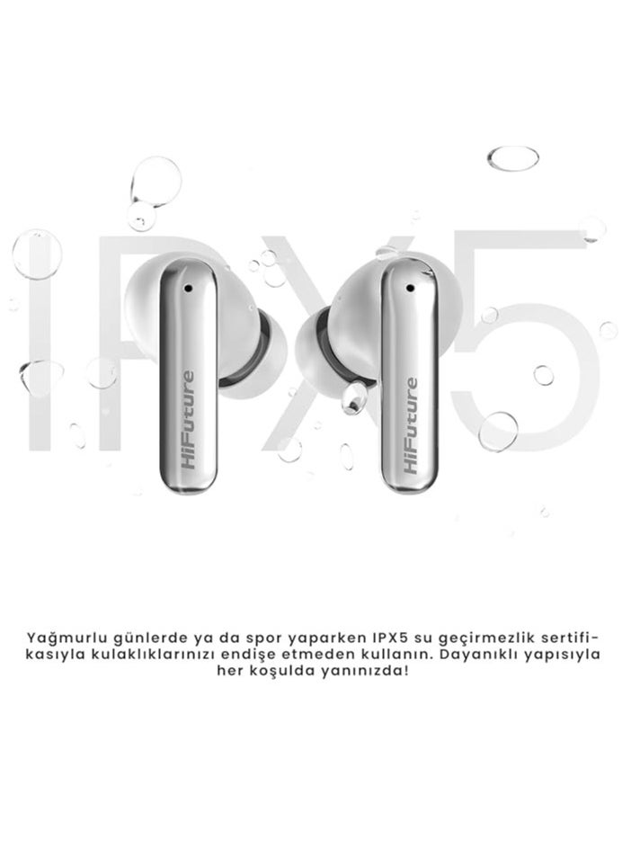 HiFuture SonicAIR 4Mic ENC Wireless Earbuds, Up to 35Hrs Playtime, IPX5 Waterproof, Comfort Fit, 10MM Driver, Soft Bass, Light weight, AI Voice Assistant, Black, HESA