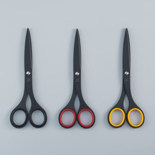 ALLEX\アレックス ALLEX Black Scissors for Office 6.5" All Metal Japanese Stainless Steel, Non Stick Coated Blade, Black, Made in JAPAN - Image 2