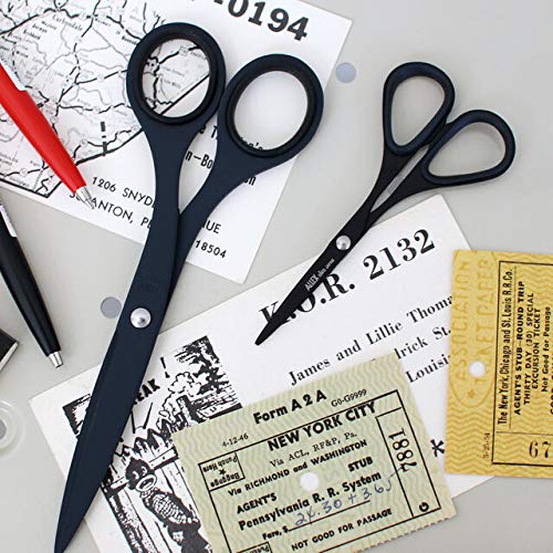 ALLEX\アレックス ALLEX Black Scissors for Office 6.5" All Metal Japanese Stainless Steel, Non Stick Coated Blade, Black, Made in JAPAN - Image 4