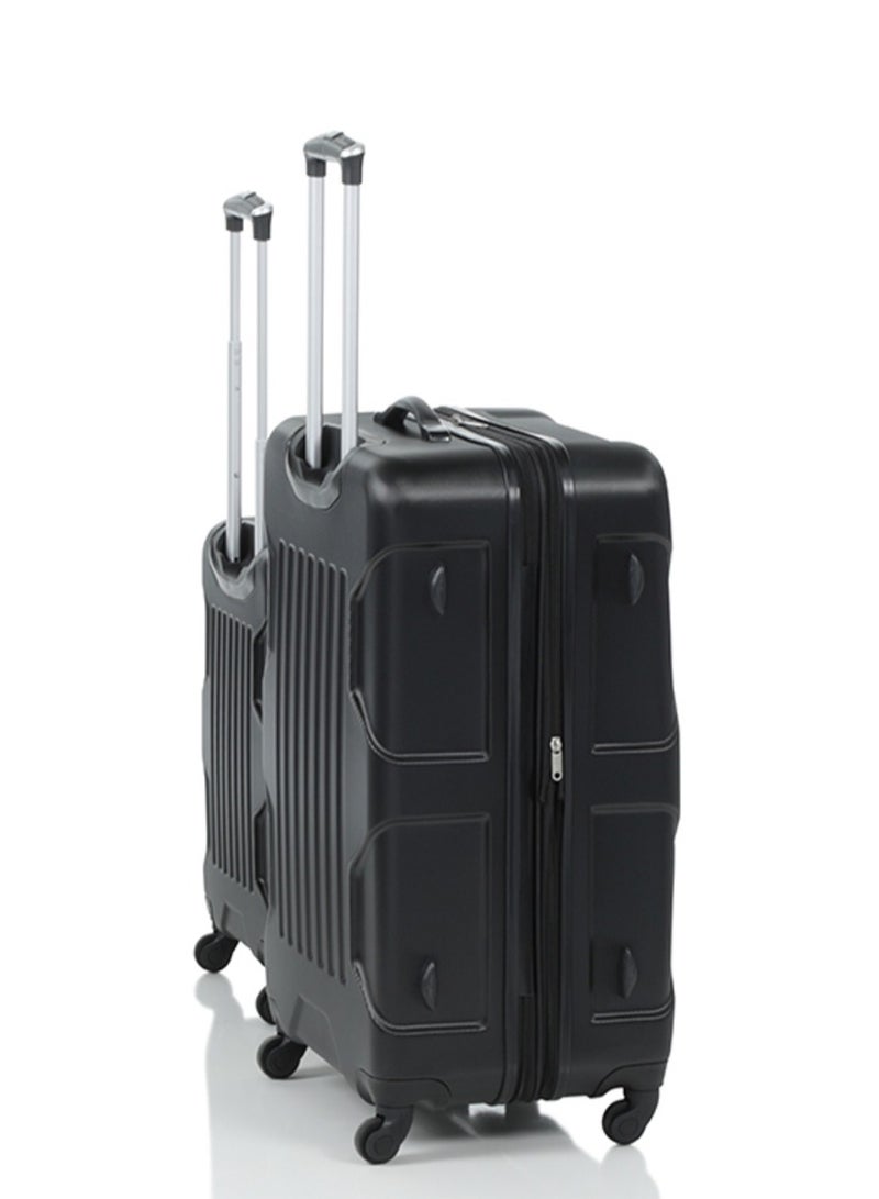 OUTBOUND 2-Piece Hard case Luggage Set, Large (28") + Carry-on (20"), Durable ABS Construction, Telescopic Handle, Expandable - Black - Image 3